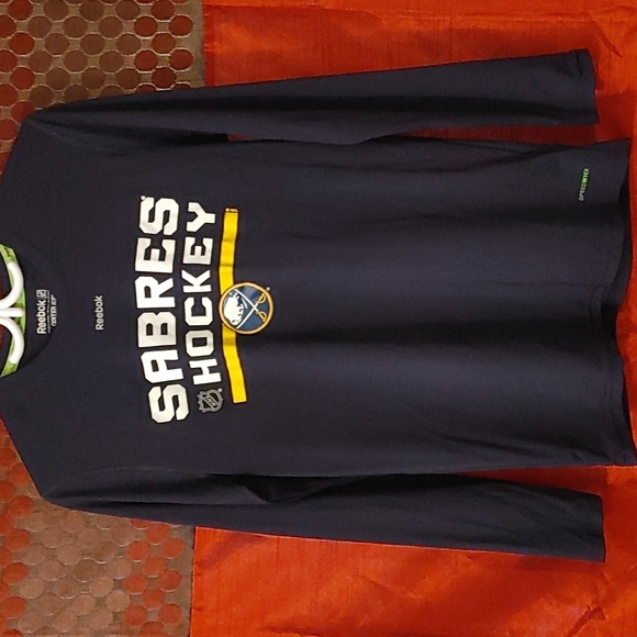 4/$20 Reebok NHL Sabres Hockey Long Sleeve Tee - Picture 1 of 3